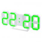 Perfeo LED часы-будильник Luminous белый корпус/зелён. подсв.