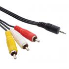 Jack 3,5 мм Stereo вилка - 3RCA 1.8 м Atcom AT7320