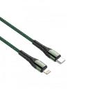 Type-C -Lightning LC111 LDNIO 1m/ 30W/ медь: 110жил/ нейл. опл/ green