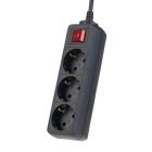 Perfeo Powermate 5 м, 3 розетки, черный