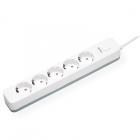 Perfeo POWER STREAM 5,0м, 5 розеток, белый.