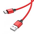 USB Type-C Borofone BX87 1м 3A, красный