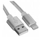 USB Lightning vDenmenv D39L, 1 м, 3.6 А, серый