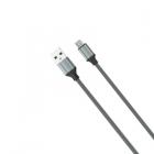 USB Micro LDNIO LS441 1m/ 2.4A/ медь: 86жил/ нейл. опл/gray