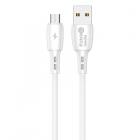 Кабель FUMIKO CA02 MicroUSB 3A белый 1 м