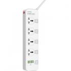 Ldnio SC4408 Сетевой фильтр 2м 4 розетки 2500W 4 USB