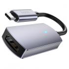 HDMI(гн)-Type C(шт), Hoco UA20, 0,15 м, серый