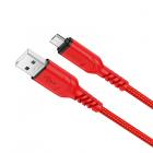 USB Micro Hoco X59/ 2m/ 2.4A/красный