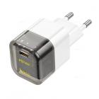 СЗУ Hoco C125A, 1Type-C, PD20W, 3A, прозрачный черный