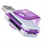 Perfeo Card Reader SD/MMC+Micro SD+MS+M2(PF-VI-R020) фиолетовый