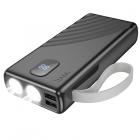 Hoco J129A Powerbank 20000 mAh + фонарь черный
