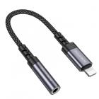 Lightning-3.5 мм AUX (шт/гн) Borofone BV24 1м серый