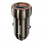 ЗУ Авто Hoco Z46A 1USB/1Type-C 3A, серый