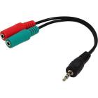 Jack 3,5 мм 4pin - 2 Jack 3,5 мм розетка Cablexpert CCA-417