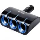 Разветвитель прикуривателя Fumiko CS02 3 АЗУ 1A черн.