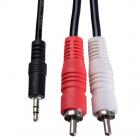 Jack 3,5 мм Stereo вилка - 2RCA вилка 1 м Perfeo(J2001)