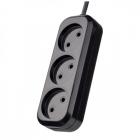 Perfeo RU Power 7,0 м 3 розетки черный